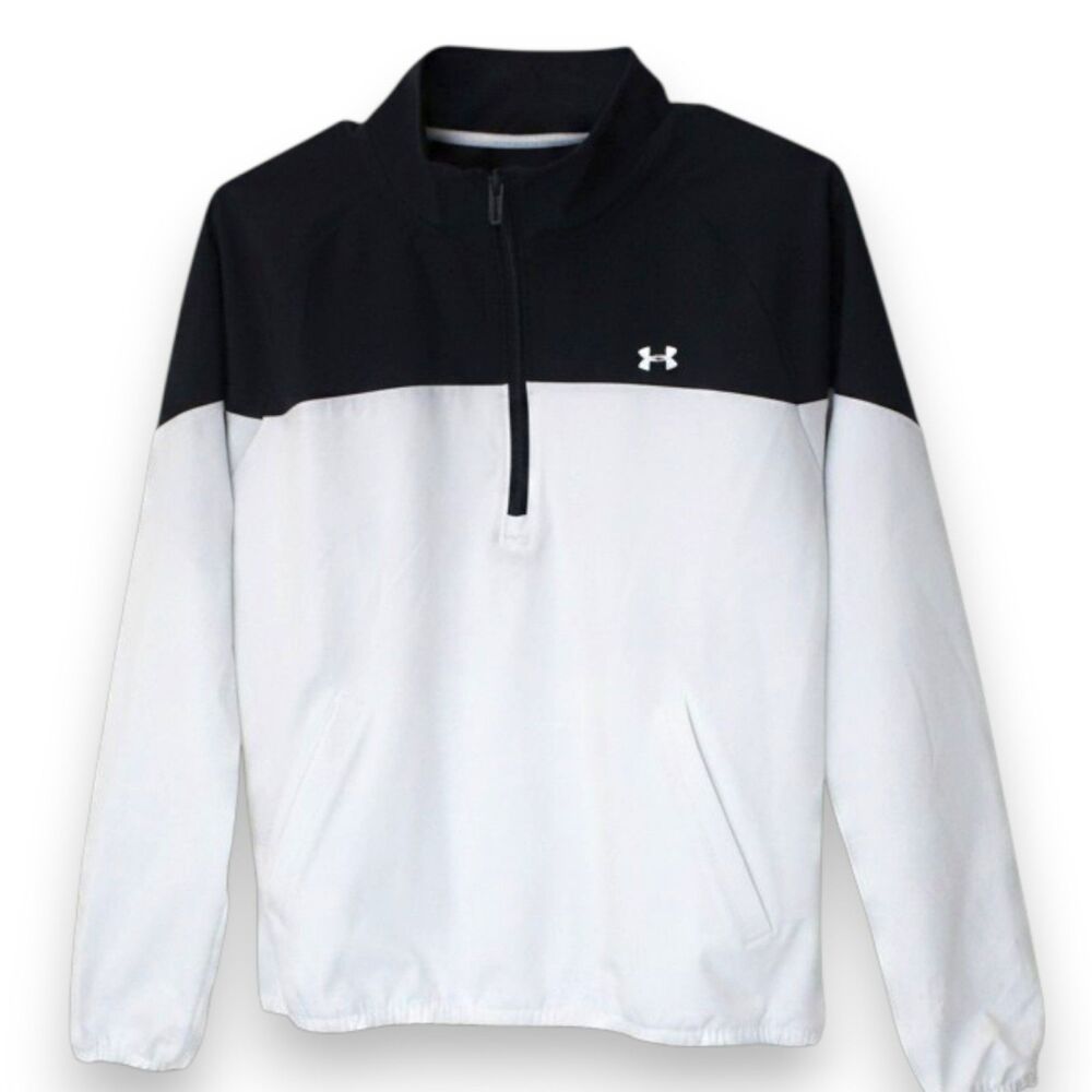 Under Armour Women’s Black & White Quarter Zip Windbreaker Activewear XS